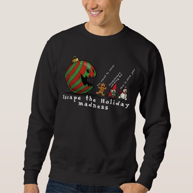 Lustiges Weihnachtsbaumanhänger Sweatshirt (Vorderseite)