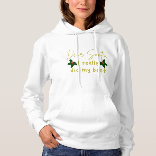 Lustiges Weihnachtsdesign Hoodie (Vorderseite)