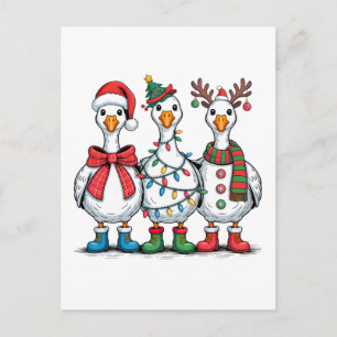 Lustiges Weihnachtsenten-T-Shirt Cool Holiday Duck Einladungspostkarte