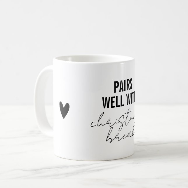 Lustiges Weihnachtsferien-Geschenk Kaffeetasse (Vorderseite Links)