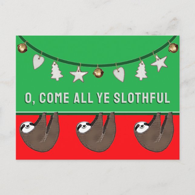 Lustiges Weihnachtsfest Postkarte (Vorderseite)