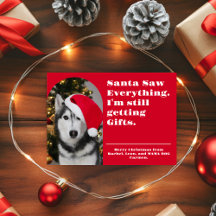 Lustiges Weihnachtsfoto von Santa, der alles sieht