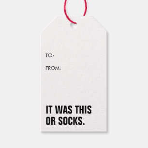Lustiges Weihnachtsgeschenk - Es war das oder Sock Geschenkanhänger