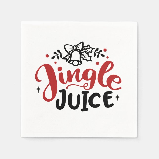 lustiges Weihnachtsjingle, trinken Party Serviette (Vorderseite)