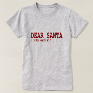 Lustiges Weihnachtszitat liebe Sankt kann ich Rot T-Shirt