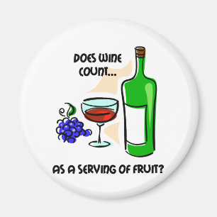 Lustiges Wein-Spaß-Sprichwort Magnet