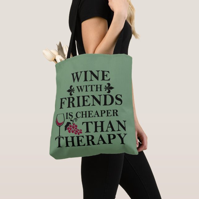 lustiges Weinangebot für Freunde Tasche (Von Nahem)