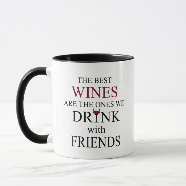 lustiges Weinangebot für Freunde Tasse (Links)