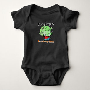 Lustiges weinendes Alien-Baby "bestellt das Abende Baby Strampler