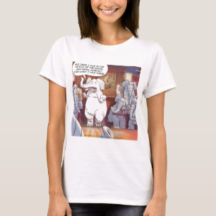 Lustiges weißes Elefant im Raum T-Shirt
