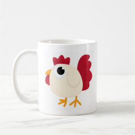 Lustiges weißes Huhn Kaffeetasse
