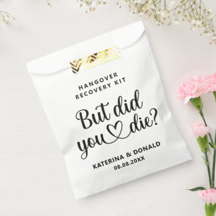 Lustiges Weißes Schrift Kater-Erholungs-Kit Geschenktütchen