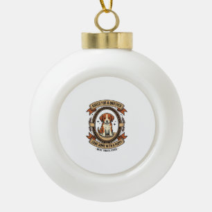 Lustiges Welpen-Shirt bat um Bruder bekam einen We Keramik Kugel-Ornament