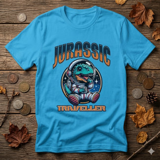 Lustiges Weltraum-Dinosaurier-Alien-Astronauten-T- T-Shirt