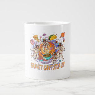 Lustiges Weltraum-Essens-Abenteuer-Design Kosmis Jumbo-Tasse