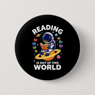 Lustiges Weltraumlesebuch ist außerirdische Bücher Button
