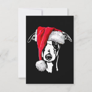 lustiges whippet santa Weihnachtslieder Mama Gesch Dankeskarte