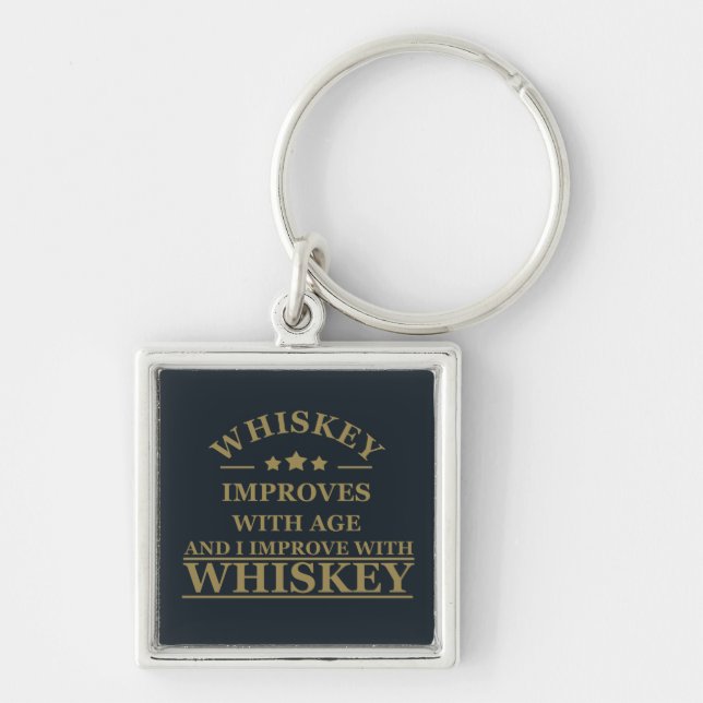 lustiges Whisky-Zitat Schlüsselanhänger (Vorne)