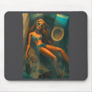 Lustiges widerliches Puppen-Gesicht Trink-Meme  Mousepad