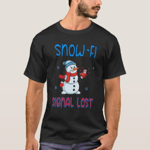 Lustiges Winter-T-Shirt: Snow-Fi-Signal verloren T-Shirt