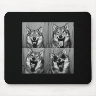 Lustiges Wolf-Fotoautomaten-Sonnenbrille-Hund Mousepad