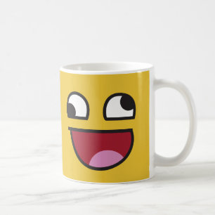 Lustiges Wonky mit Augen was emoji Kaffeetasse