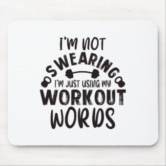 Lustiges Workout-Gym-Zitat Gewichtheben Übung Körp Mousepad