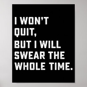 Lustiges Workout- & Lauf-Shirt - Ich werde nicht a Poster