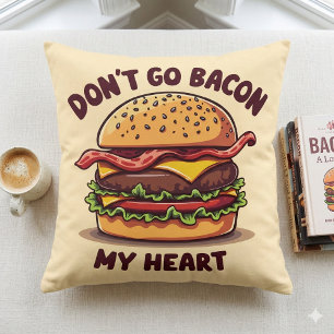 Lustiges Wortspiel um Essen - Käsburger-Design für Kissen