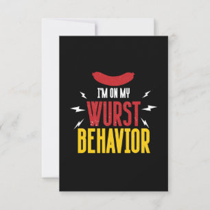 Lustiges Wurst-Verhalten Oktoberfest Karte