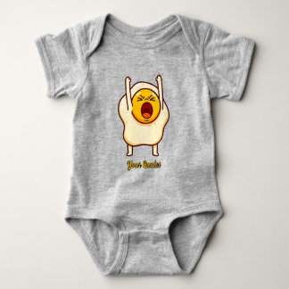 Lustiges wütendes Ei-Cartoon Baby Strampler