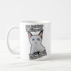 Lustiges wütendes Katzen-Meme für Katzenliebhaber Kaffeetasse