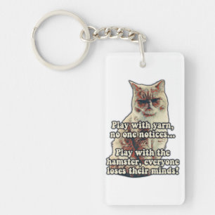 Lustiges wütendes Katzen-Meme für Katzenliebhaber Schlüsselanhänger