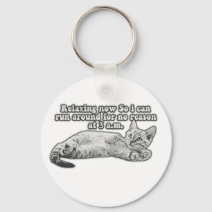 Lustiges wütendes Katzen-Meme für Katzenliebhaber  Schlüsselanhänger