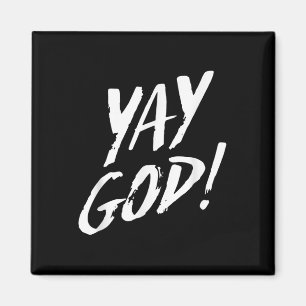 Lustiges Yay Gott Grafik Jesus Christliche Religio Magnet