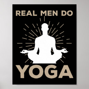 Lustiges Yoga-Design für Männer Jungen-Yoga-Positi Poster