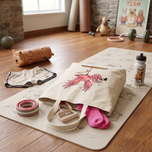 Lustiges Yoga Flamingo Workout Fail Tragetasche