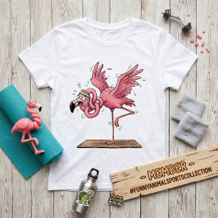 Lustiges Yoga-Flamingo-Workout-Missgeschick T-Shirt