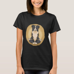 Lustiges Yoga-Hund Border Collie T-Shirt