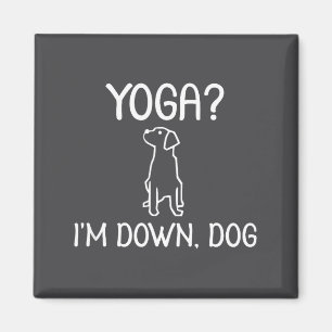 Lustiges Yoga Ich bin Down Dog . Familienwitz Sark Magnet