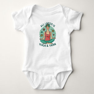 Lustiges Yoga-Strick-Design Baby Strampler