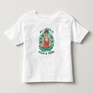 Lustiges Yoga-Strick-Design Kleinkind T-shirt