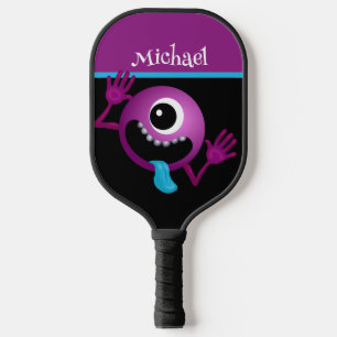 LUSTIGES ZEICHENTRICKMONSTER MIT NAMEN PICKLEBALL SCHLÄGER
