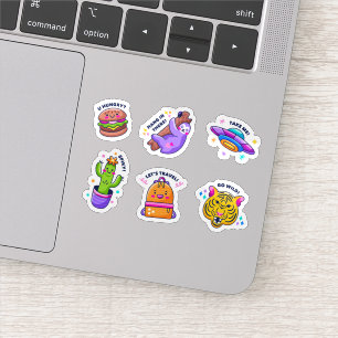 Lustiges Zeichnungs-Sticker-Set Aufkleber