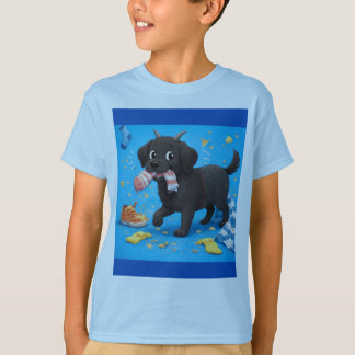 Lustiges Ziegenhund-Hemd isst alles | Hell T-Shirt