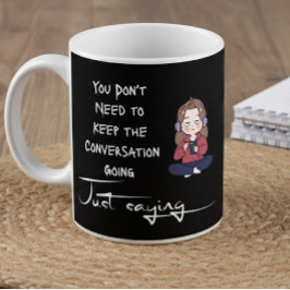 Lustiges Zitat Chill Vibes Introvert Geschenktasse Tasse