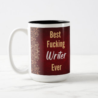 Lustiges Zitat eines Schriftstellers Fettdruck-Typ Zweifarbige Tasse