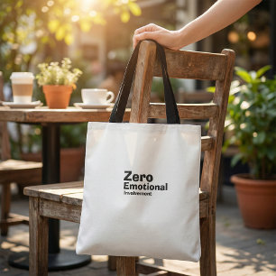 Lustiges Zitat Humor Schwarz-Weiß-Typografie Tasche