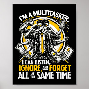 Lustiges Zitat Humorvolle Mehrfachaufgabe Lustiger Poster