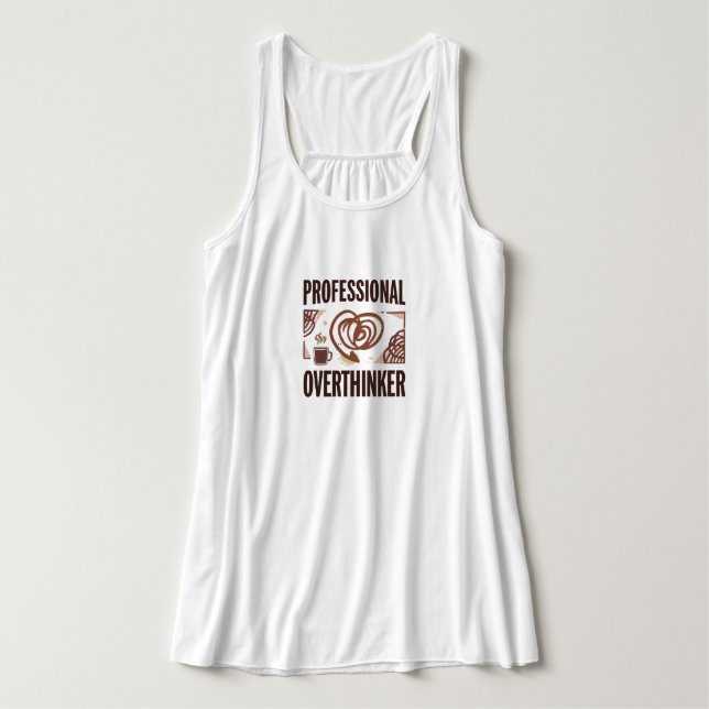 Lustiges Zitat "Professioneller Überdenker" Tank Top (Design Vorderseite)